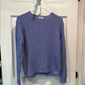 LL Bean purple Cable Knit Sweater